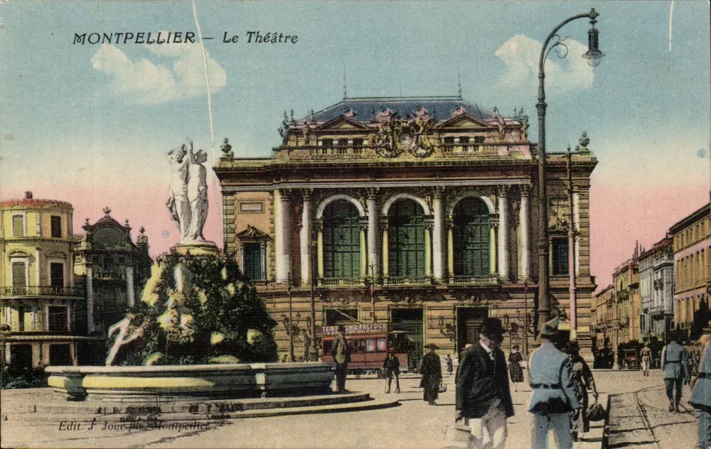 Montpellier — O Teatro — Edit. J. Joue, Montpellier - Frente