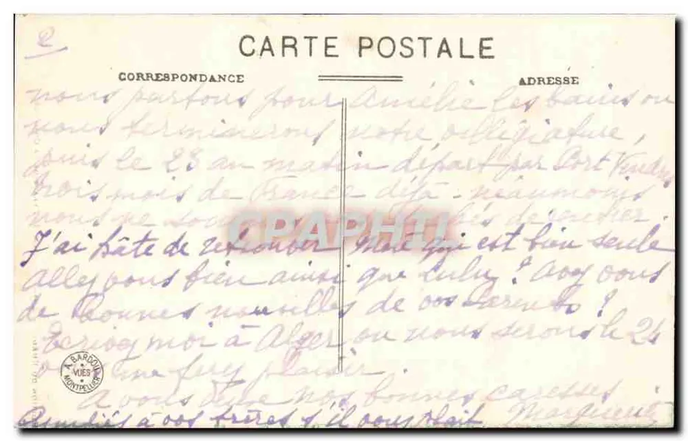Montpellier — Kathedrale und Medizinische Fakultät — Verlag Vues de France, Nr. 24 - Rückseite