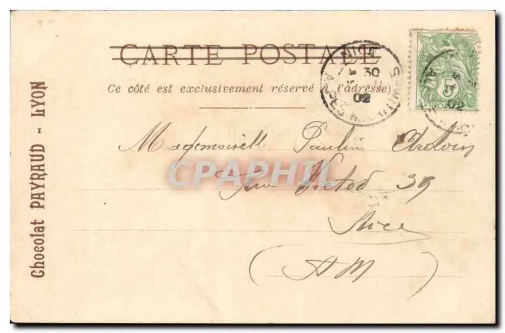 Hoa cúc trắng — Préférence — Chocolat Payraud, Lyon - Mặt sau
