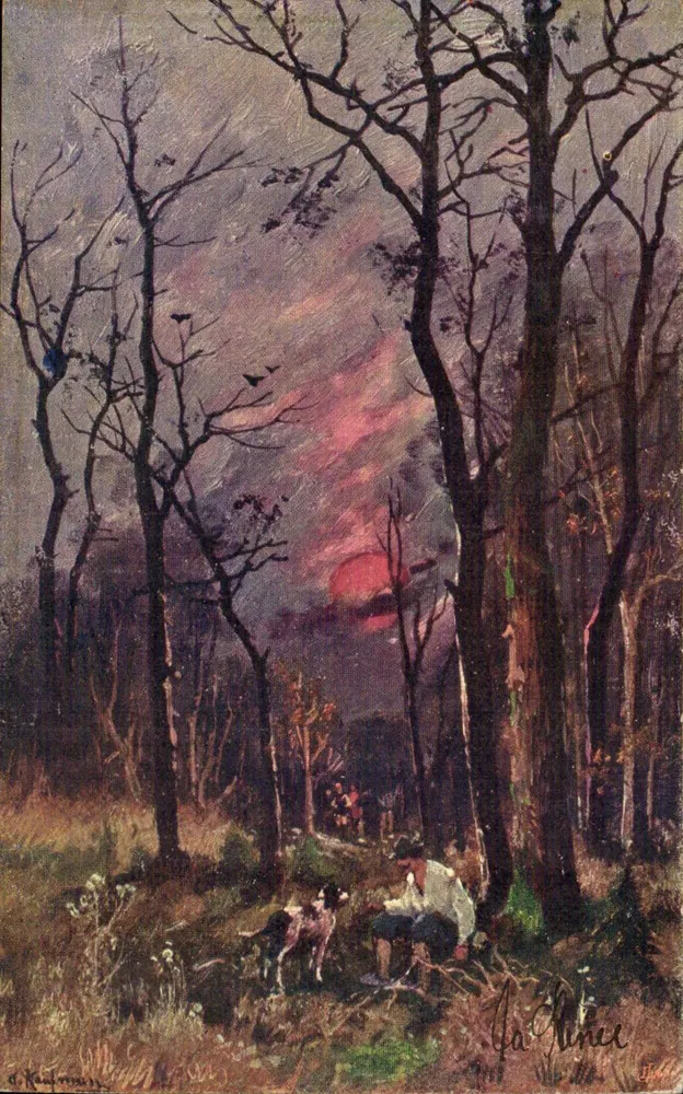 Der Wald — Sonnenuntergang — J. La Fince (Verlag ?) - Vorderseite