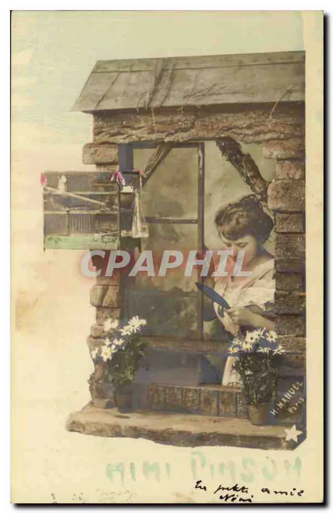 Frau am Fenster einer Hütte — H. Manuel, Paris — n° 10 - Vorderseite