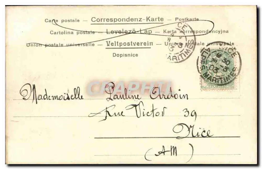Dédée de Costumé — Porträt einer Frau vor einem Spiegel — Verlag: La Pource - Rückseite