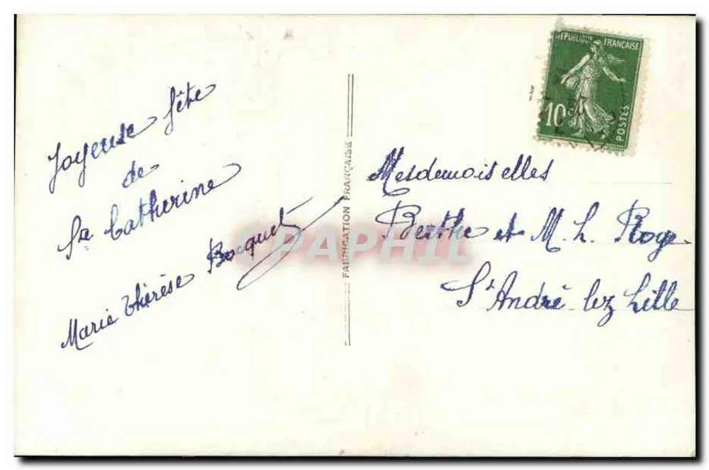 Catherines Fest — Kartenwunsch — Serie 2215 - Rückseite