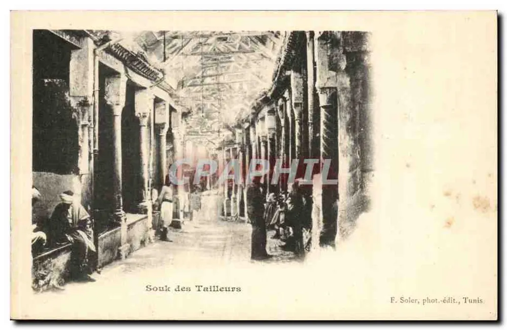 Souk dos Costureiros — Tunis — F. Soler, fot.-edit., Tunis - Frente
