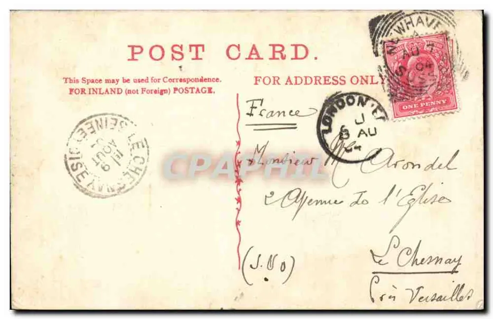 Puerto y muelle aduanal de Newhaven — serie 'Wynham' n°598 — editor no visible - Reverso