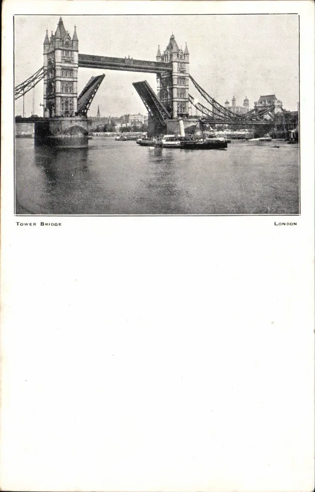 Tower Bridge — London — Antike Ansichtskarte - Vorderseite