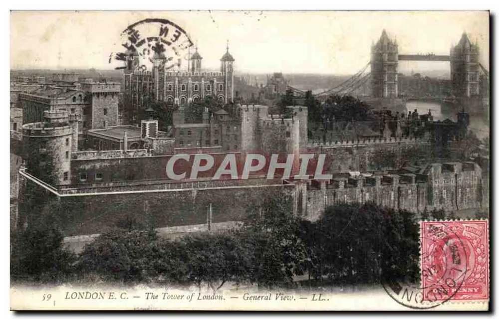 London E.C. — Die Tower of London — Allgemeine Ansicht — LL.. - Vorderseite