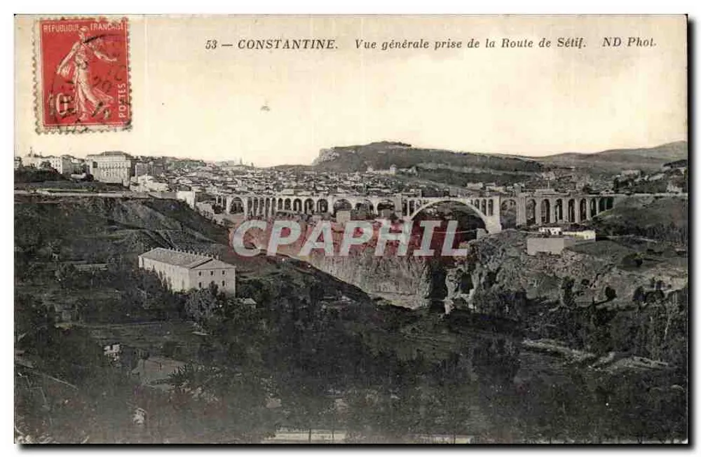 Constantine — Allgemeiner Blick von der Route de Sétif — ND Phot. - Vorderseite