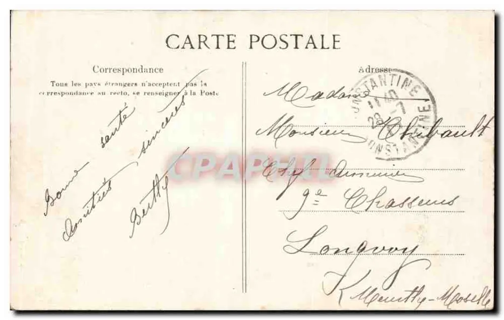 Constantina — Rue Arabe — Coleção P.S. n°112 - Verso