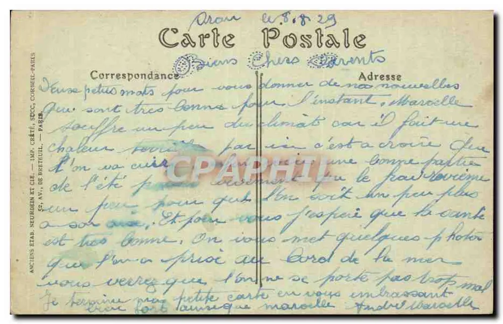Oran — O Boulevard do Lycée — editor JND Rot, n° 266 - Verso