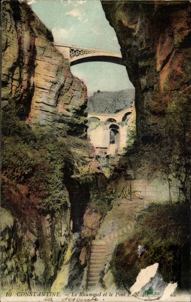 Constantine — Der Rhummel und die Brücke E. K. — La Dscerte - Vorderseite