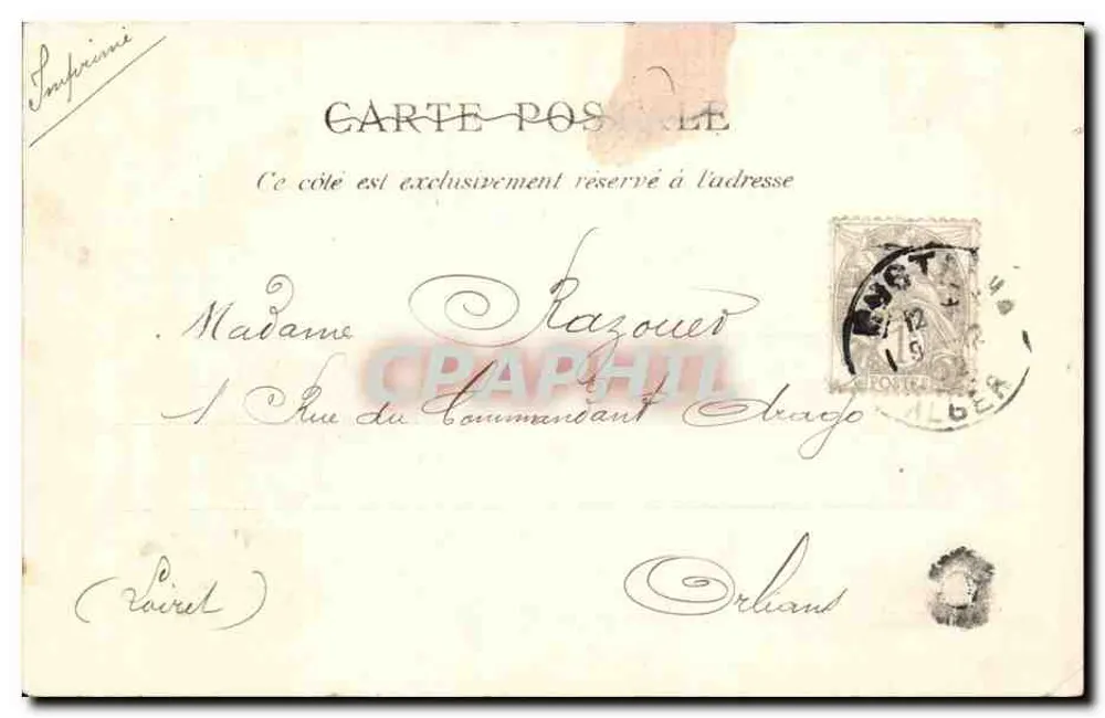 Algier — Rue Michelet und Boulevard Victor-Hugo — Verlag Collection Idéale P.S., Nr. 207 - Rückseite