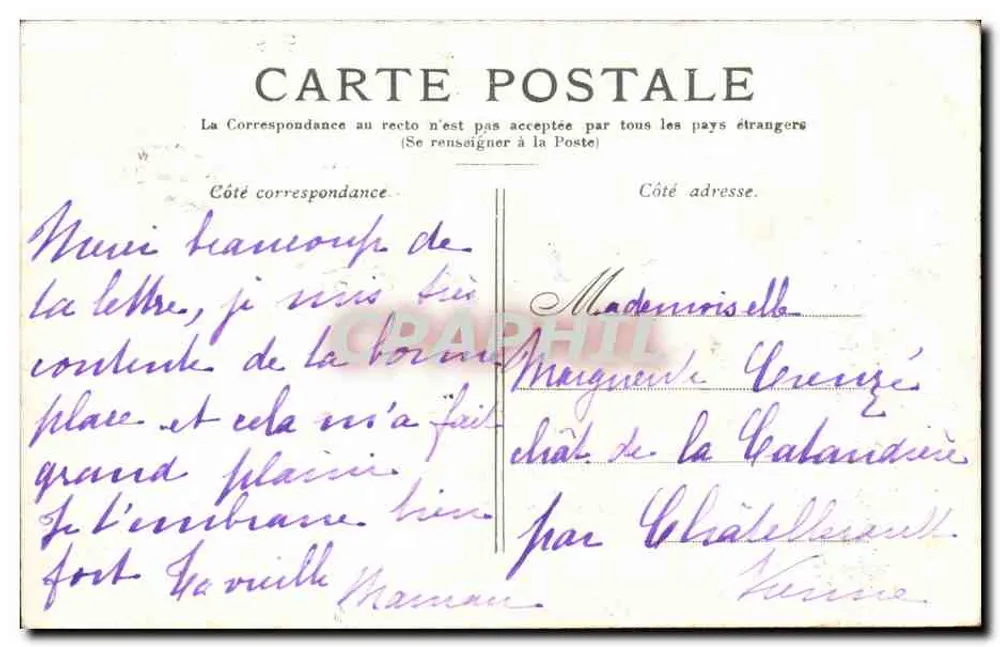 Paryż — Most Alexandre III — Wydawca Repérendu, numer seryjny nie widoczny - Rewers