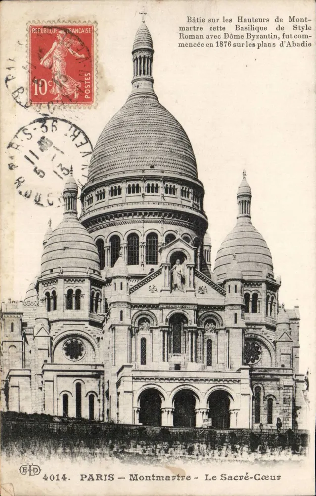 Paris - Montmartre - O Sagrado Coração — Editora E.D. n°4014 - Frente