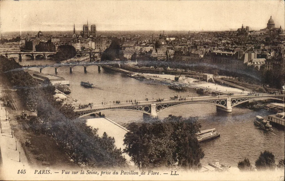 Paris — Blick auf die Seine, aufgenommen vom Pavillon de Flore — LL. n° 1445 - Vorderseite