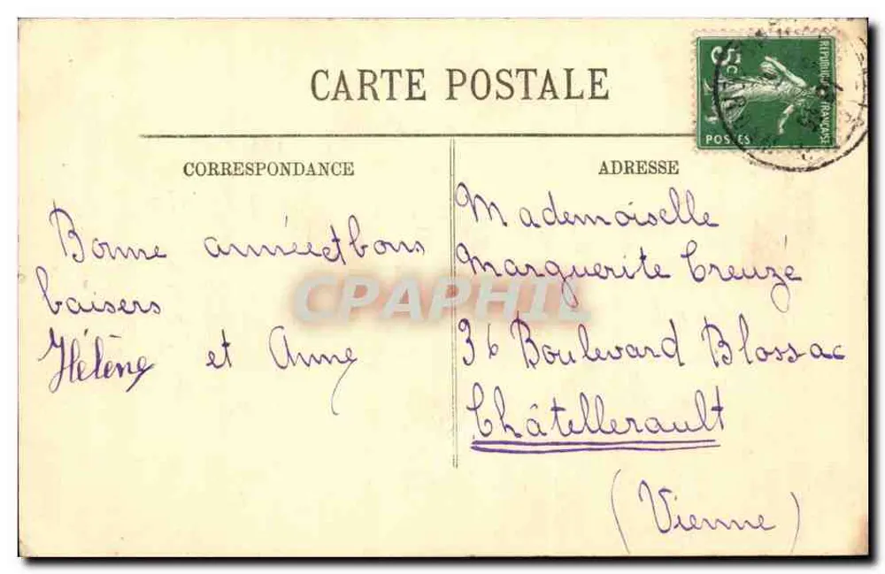 Paris — Blick auf die Seine, aufgenommen vom Pavillon de Flore — LL. n° 1445 - Rückseite