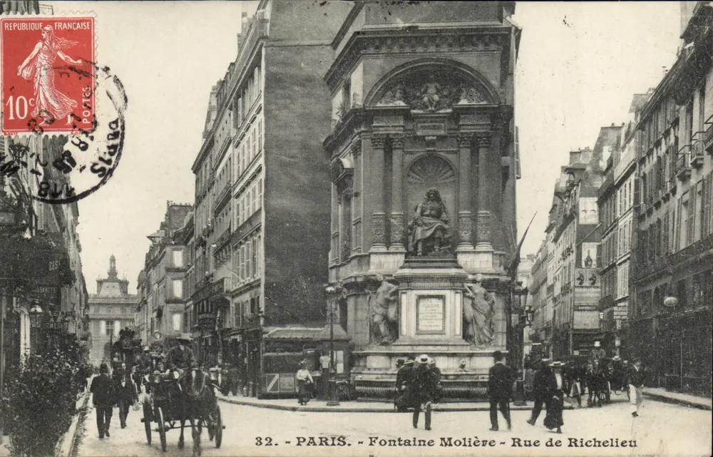 Paris - Fontäne Molière - Rue de Richelieu — anonymer Verlag, Nr. 32 - Vorderseite