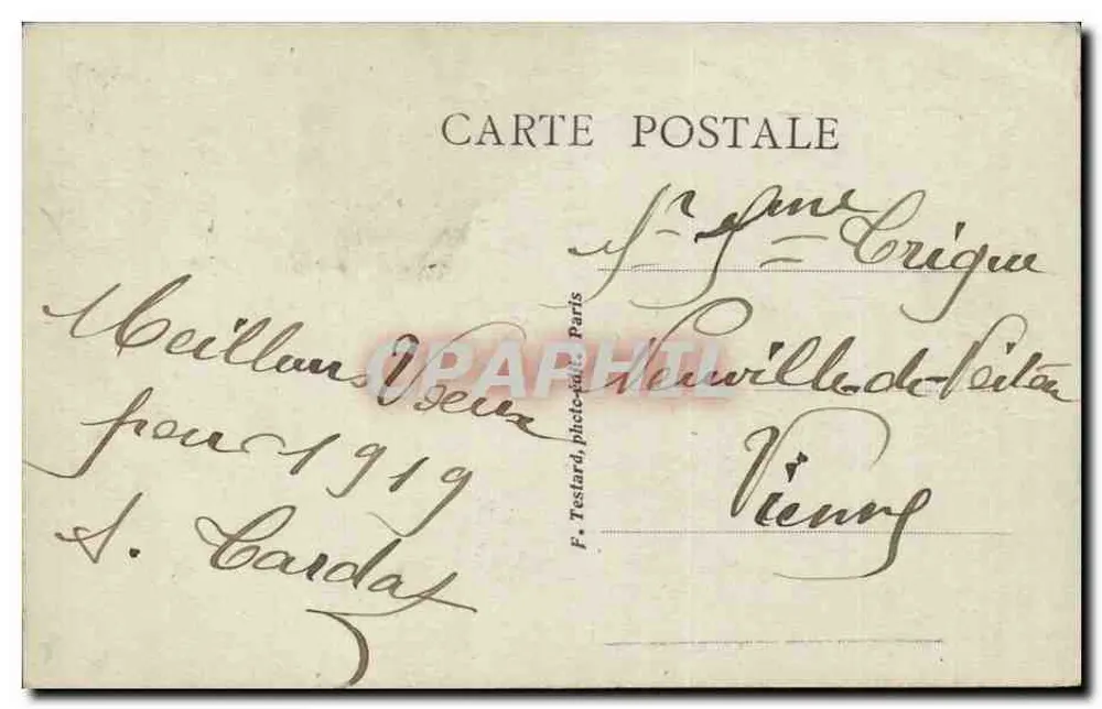 Notre-Dame de Paris — vista da fachada — E.M. n°5099 - Verso