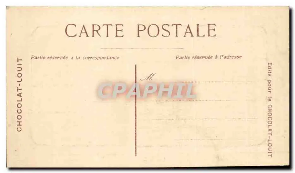 Inondations de Paris 1940 — Rue de Bellièvre — éditée pour le Chocolat-Louit - Verso