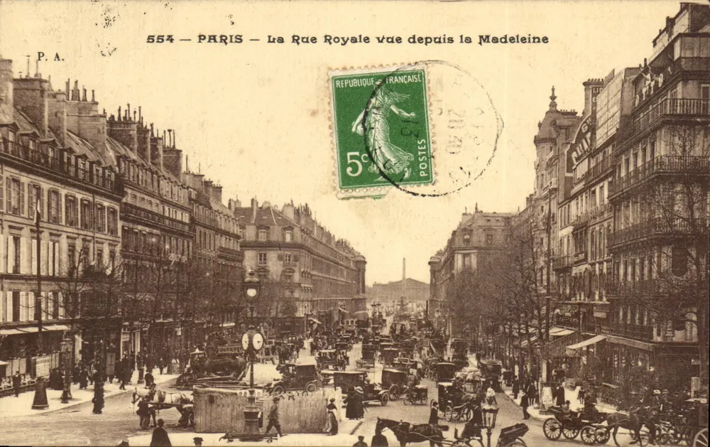 Paris — La Rue Royale aus Sicht der Madeleine — P.A. n°554 - Vorderseite