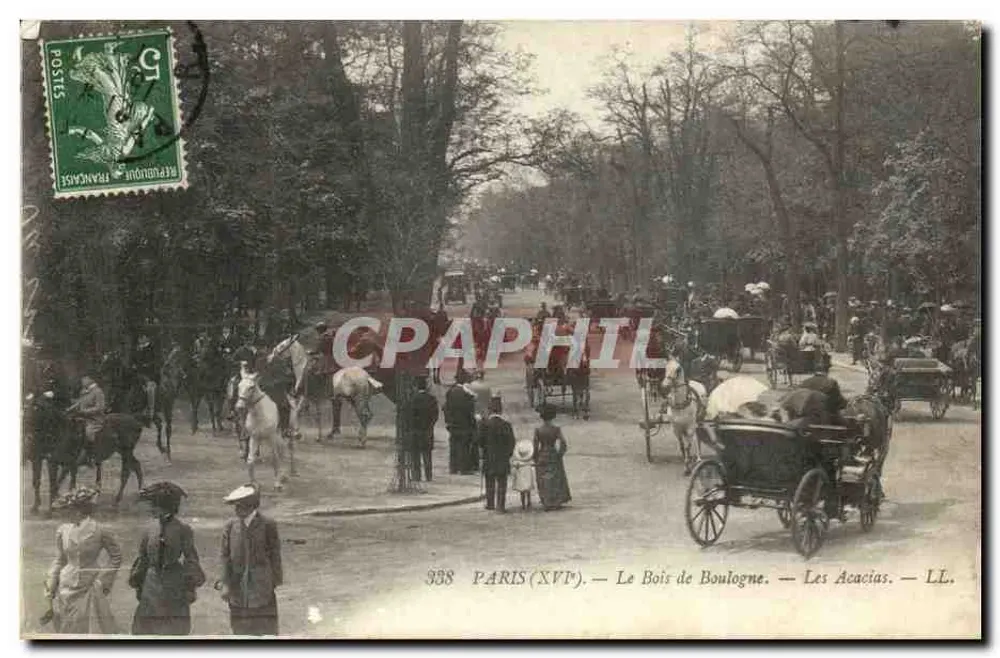Paris (XVIe) — Le Bois de Boulogne — Les Acacias — LL. — n° 338 - Vorderseite