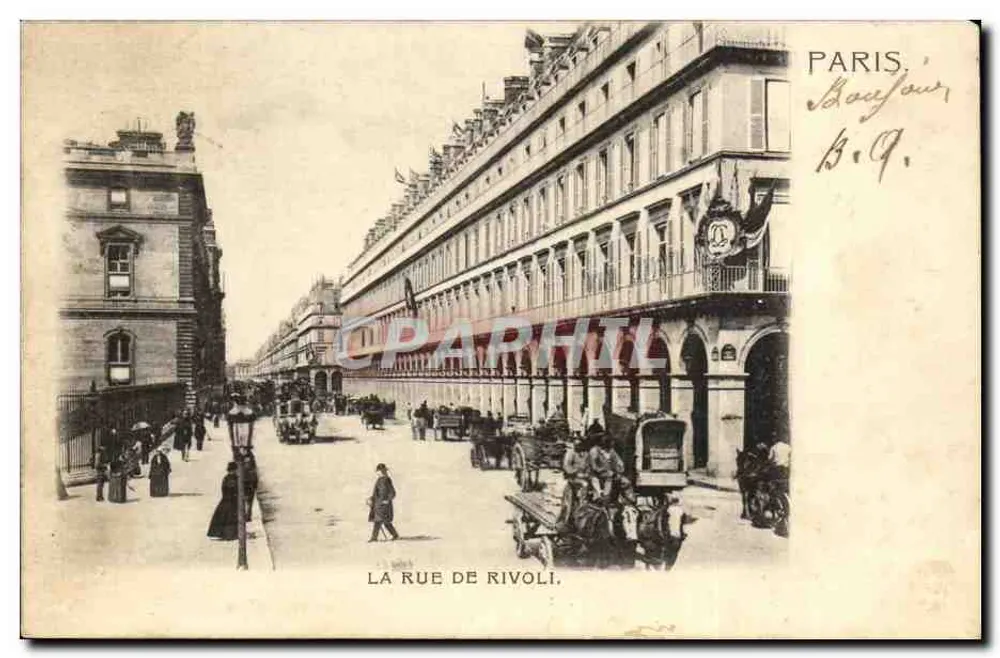 Ulica de Rivoli — Paryż — wydawca nieznany - Awers