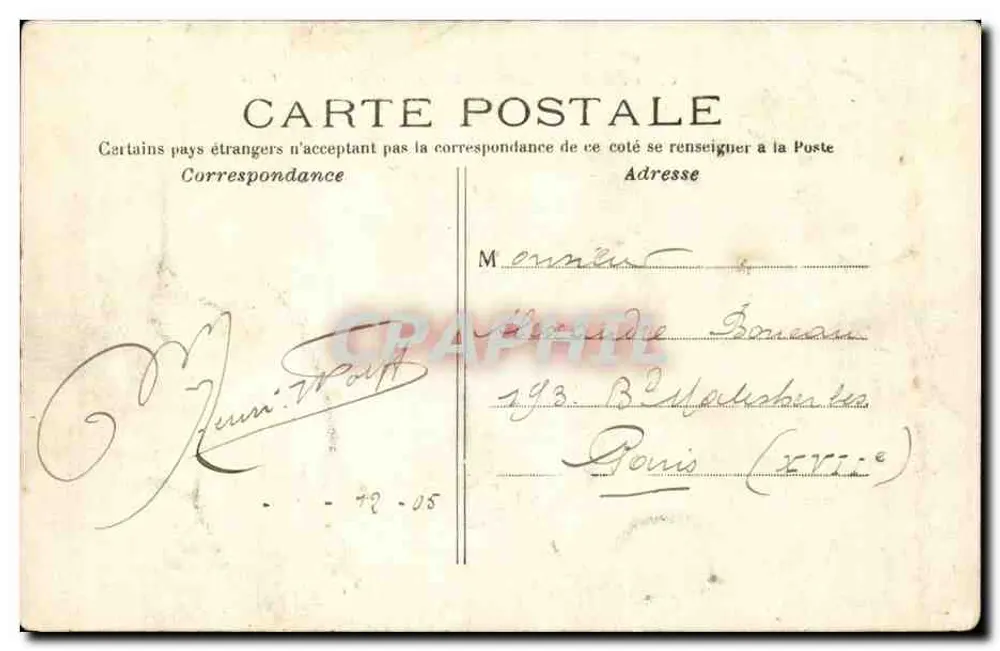 Paris — Praça da Concórdia — LL. n°6 - Verso