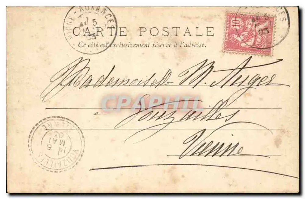 Poitiers — O Palácio de Justiça — Galeries Parisiennes, n°5 - Verso
