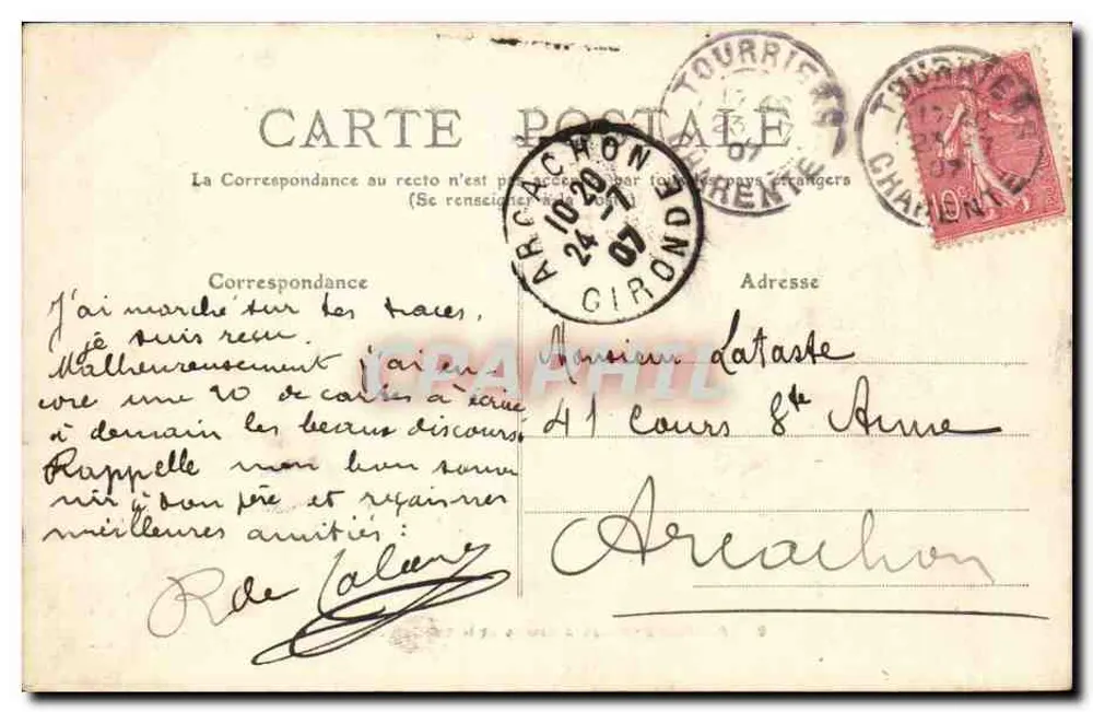 Poitiers — Place d'Armes und Rathaus — M.T. I.L. n°9 - Rückseite
