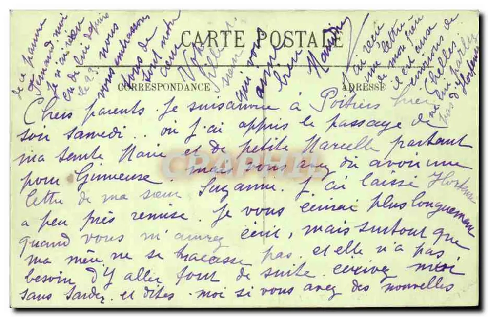 Poitiers — A Entrada do Túnel — LL. — Editor LL, n° 153 - Verso