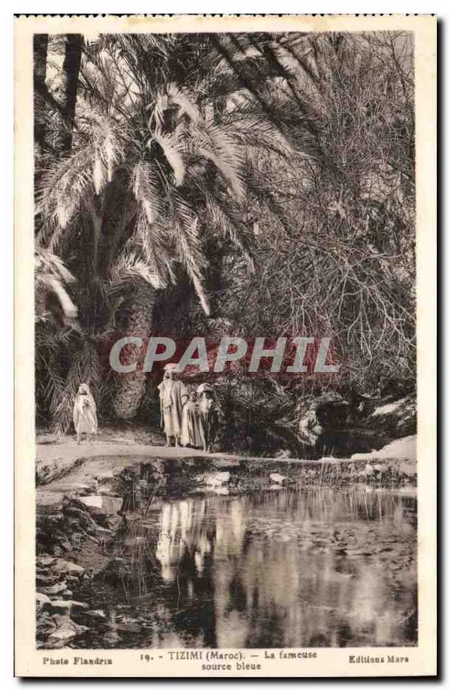 TIZIMI (Marrocos) — A famosa fonte azul — Foto Flandrin, n°19 - Frente