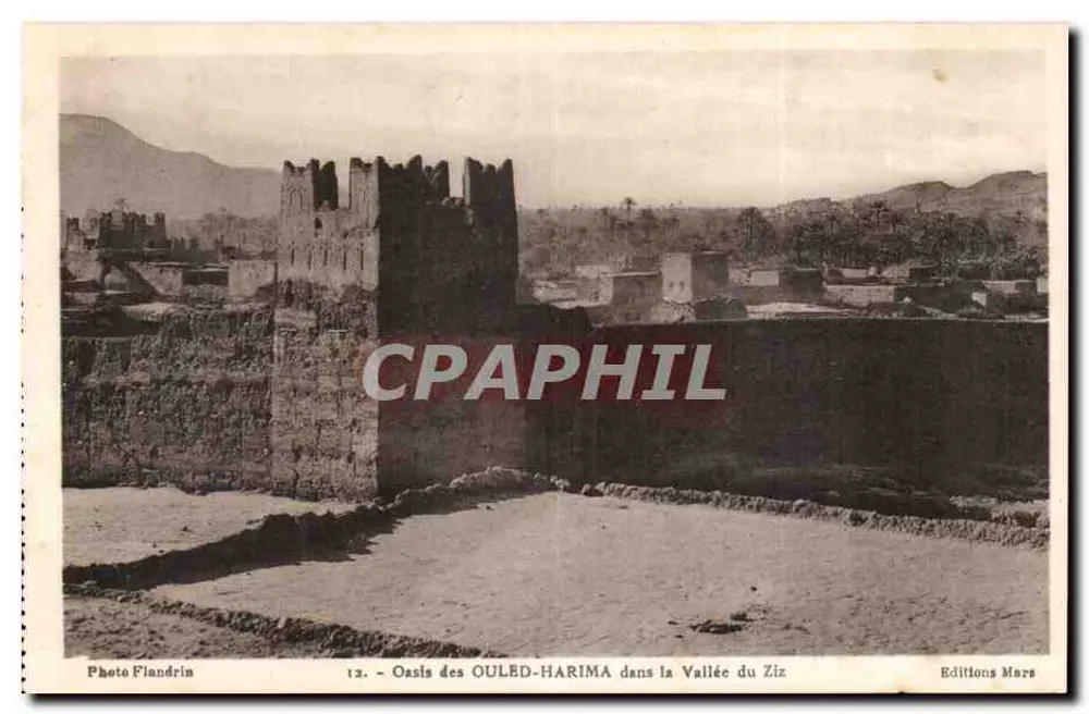 Oase der Ouled-Harima in der Ziz-Tal — Photo Flandrin, n°12, Editions Mars - Vorderseite