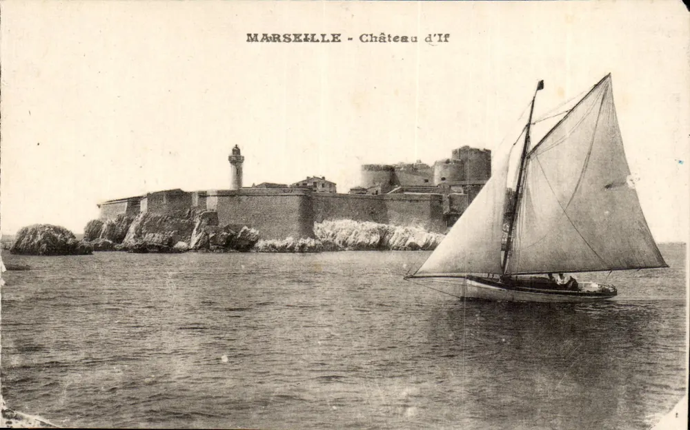 Marselha - Castelo de If — vista com vela — editor não identificado - Frente