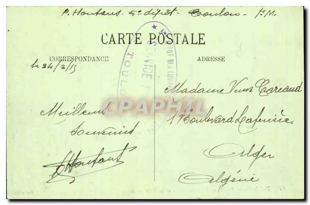 Toulon — Eingang zum Hafen des Händlers und zum Hafen — Selecta, n°47 - Rückseite