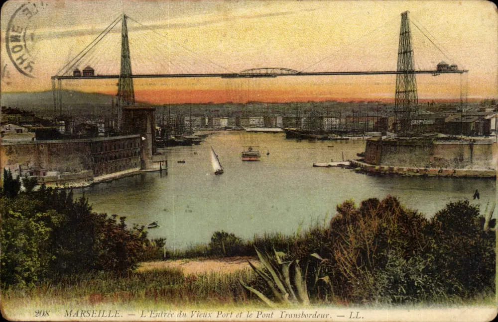 Marseille — Der Eingang zum Alten Hafen und der Pont Transbordeur — LL. — Nr. 208 - Vorderseite