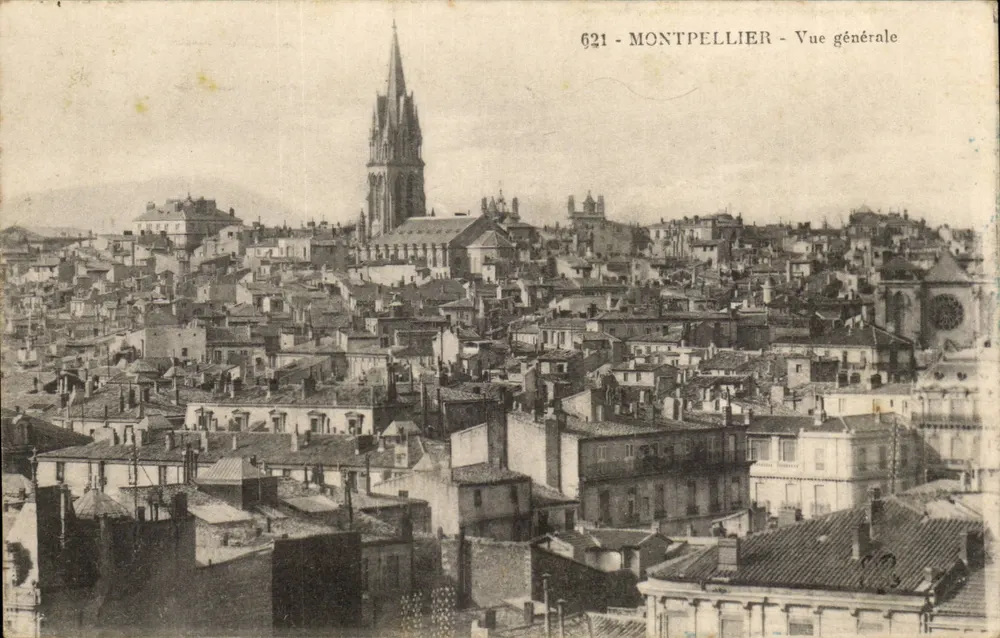 Montpellier - Vista geral — editor desconhecido, n° de série 621 - Frente