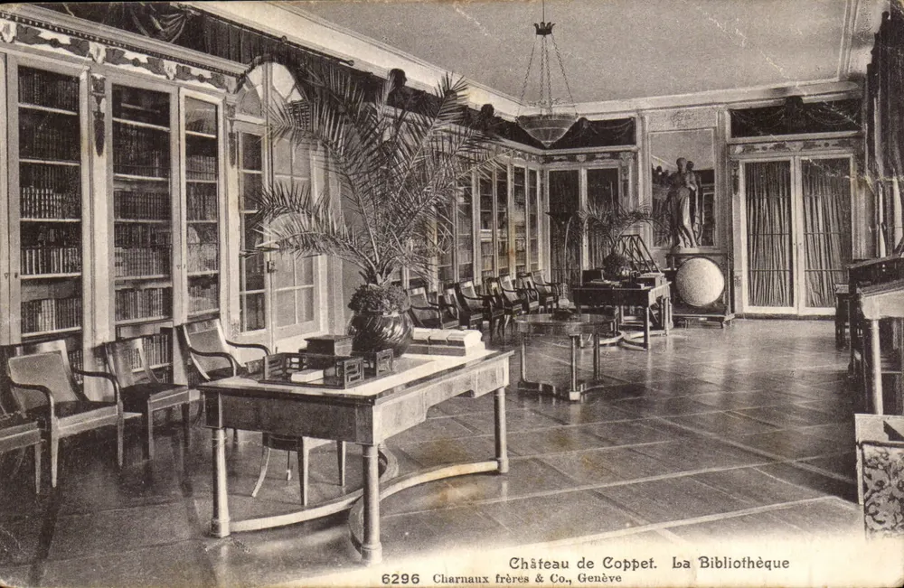 Château de Coppet. Die Bibliothek — Charnaux frères & Co., Genf, Nr. 6296 - Vorderseite