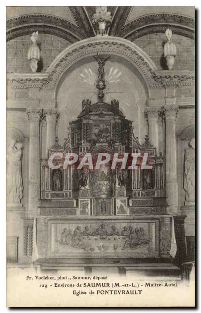 Hauptaltar — Kirche von Fontevrault — Fr. Voelcker, phot. Saumur, Einlage 129 - Vorderseite
