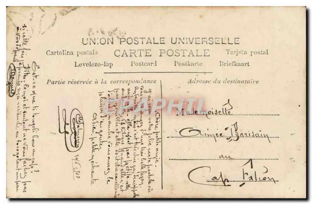 Petite fille souriante — avec fleurs dans les cheveux — R. MOREAU ÉDITEURS D'ART PARIS, Série 2118 - Verso