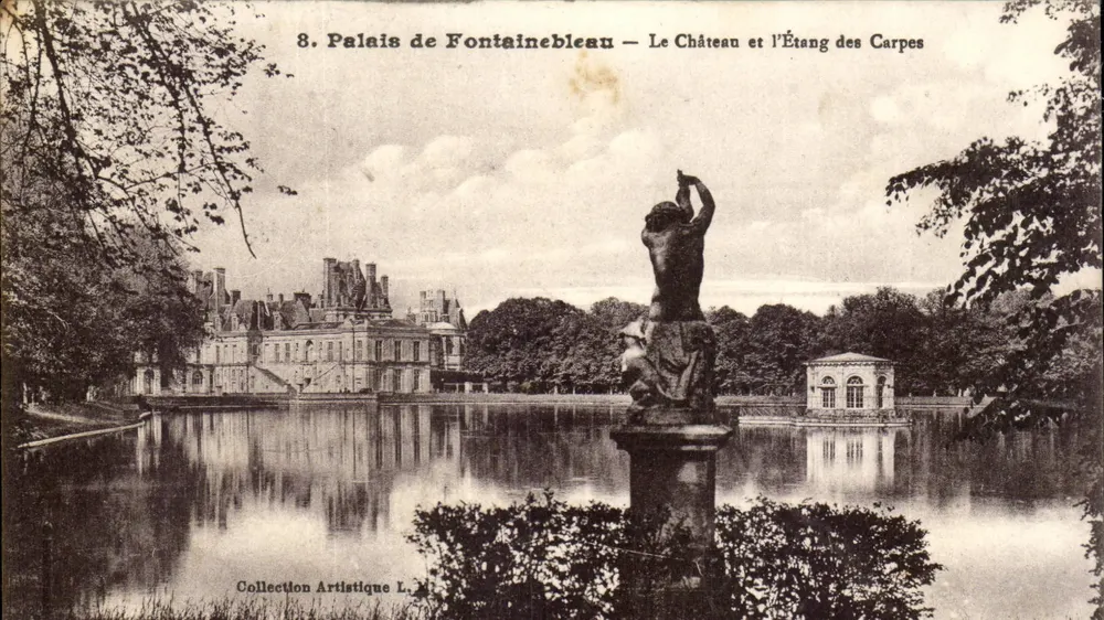 Palast von Fontainebleau — Schloss und Teich der Karpfen — Künstlerische Sammlung L. N. - Vorderseite