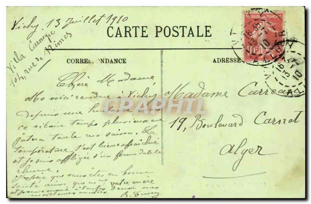 Vichy — Uitzicht genomen in het Park — LL. n°5 - Achterkant