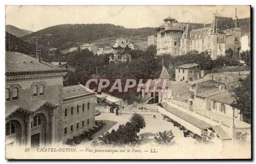 Châtel-Guyon — Widok panoramiczny na Park — LL. n°18 - Awers