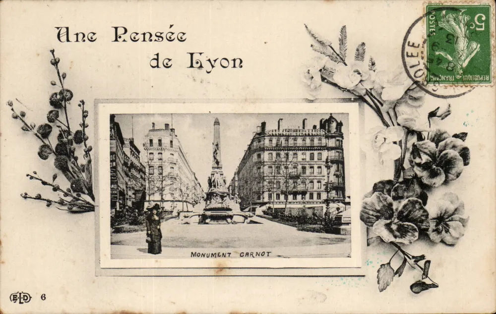 Monument Carnot — Lyon — Editora BLD n°6 - Frente