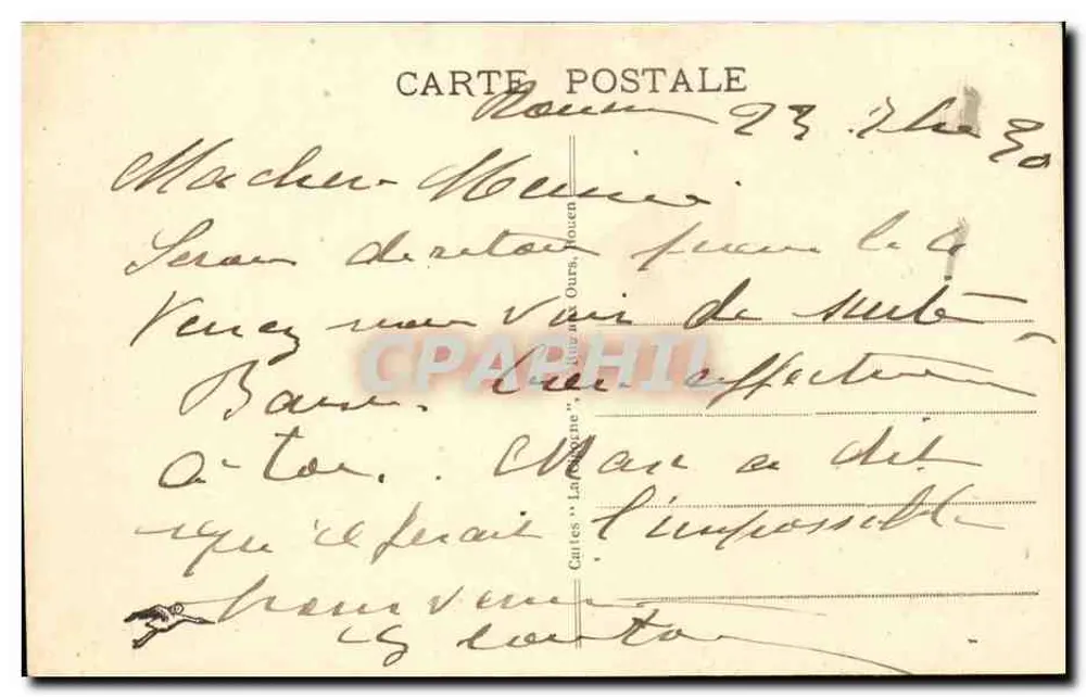 Rouen - Vieja Casa, Rue St-Romain — editor C. Laroche, n° 327 - Reverso