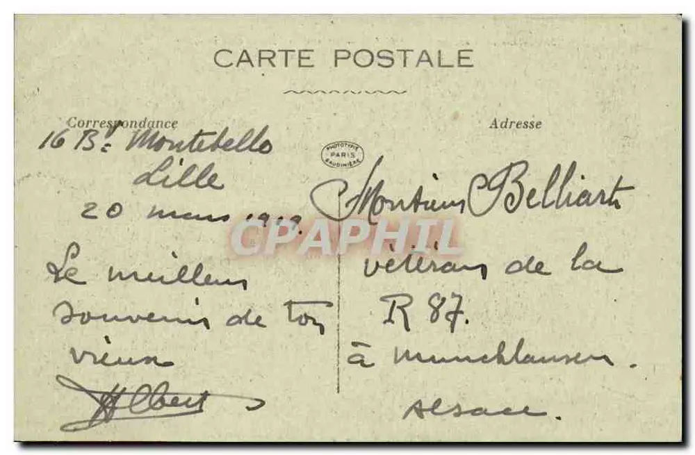 Lille — Ruinen des Bahnhofsviertels — La Pensée, Paris, n°2109 - Rückseite
