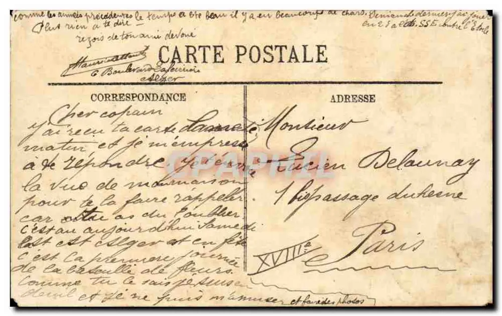 Algésiras — Grand Hôtel Excelsior und Rue Michelet — LL - Rückseite