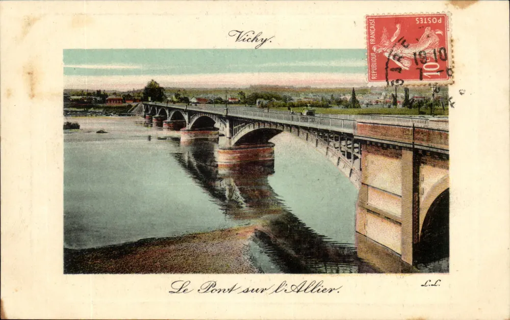 Vichy — O Ponte sobre o Allier — editor L.L. - Frente