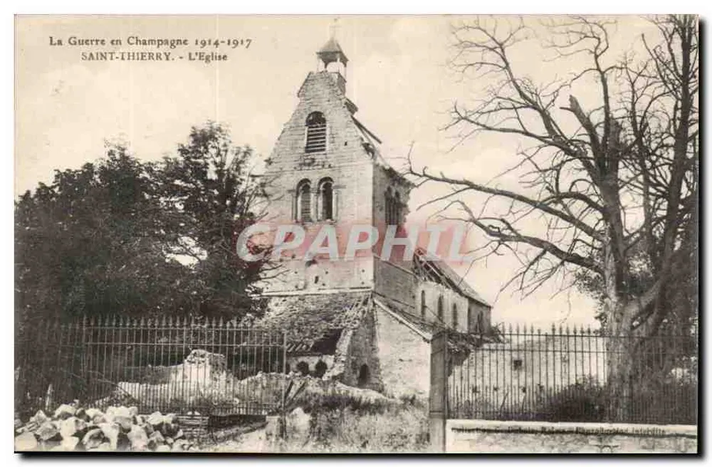 Saint-Thierry - Die Kirche — Der Krieg in der Champagne 1914-1917 - Vorderseite