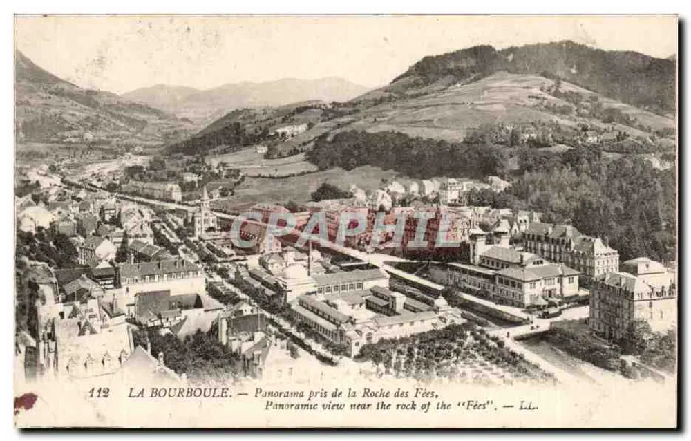 La Bourboule — Panorama preso dalla Roche des Fées — LL, n° 119 - Recto