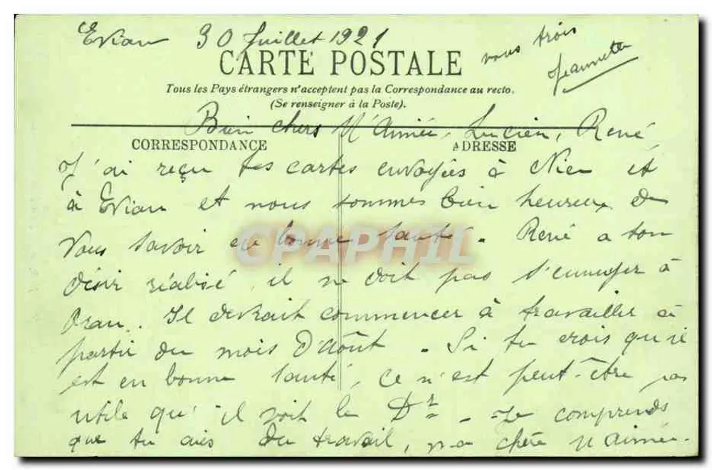 ÉVIAN-LES-BAINS — L'Établissement Thermal, La Source des Cordeliers — L.L. n°22 - Verso